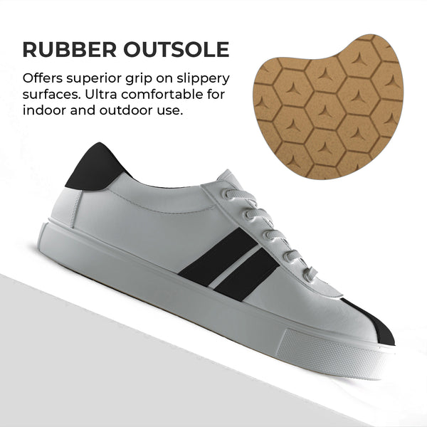 White Rhino, Casual White Sneaker Shoes for Men