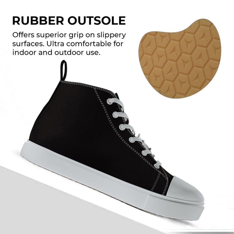 Ankle Zebra, Casual Black Sneaker Shoes for Men