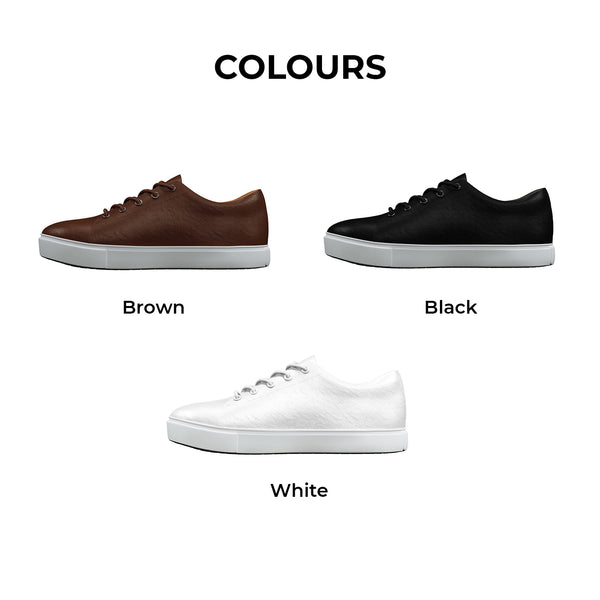 Chocolate Leather, Casual Sneaker Shoes for Men