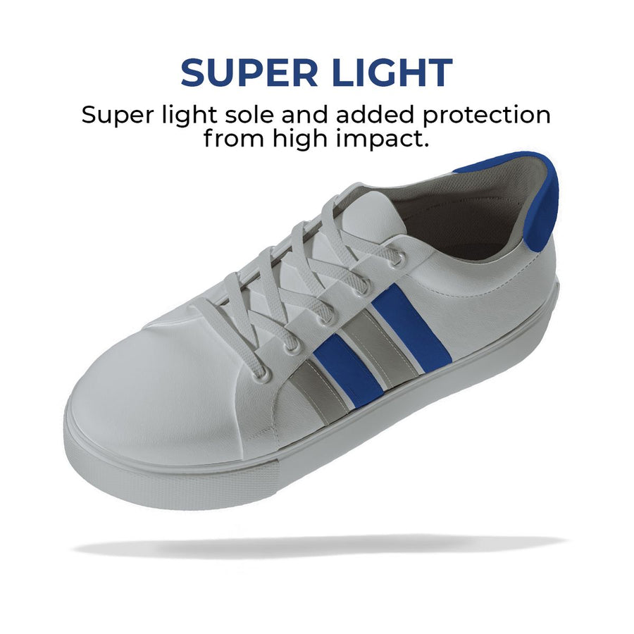 Arctic Stripe, Casual White Sneaker Shoes for Men