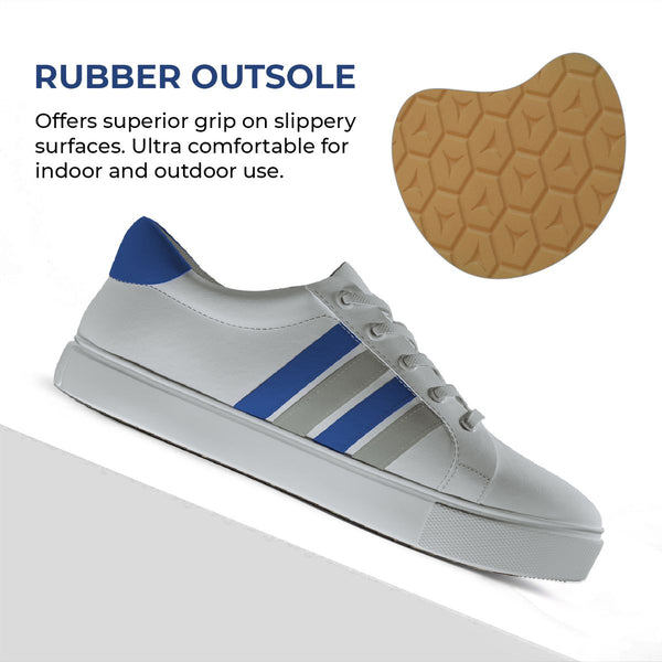 Arctic Stripe, Casual White Sneaker Shoes for Men