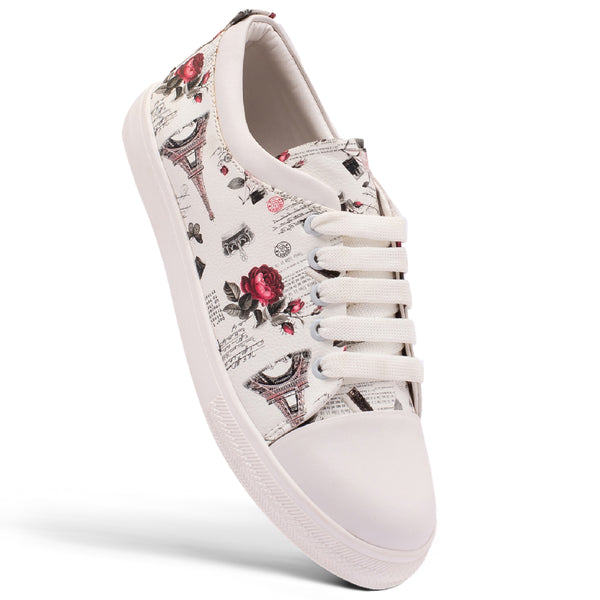 French Rose, Casual Sneaker Shoes for Women
