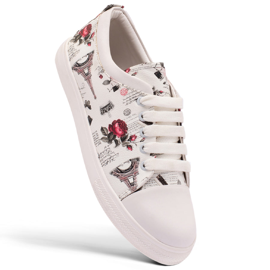 French Rose, Casual Sneaker Shoes for Women
