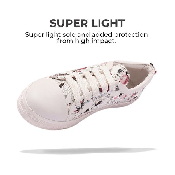 French Rose, Casual Sneaker Shoes for Women
