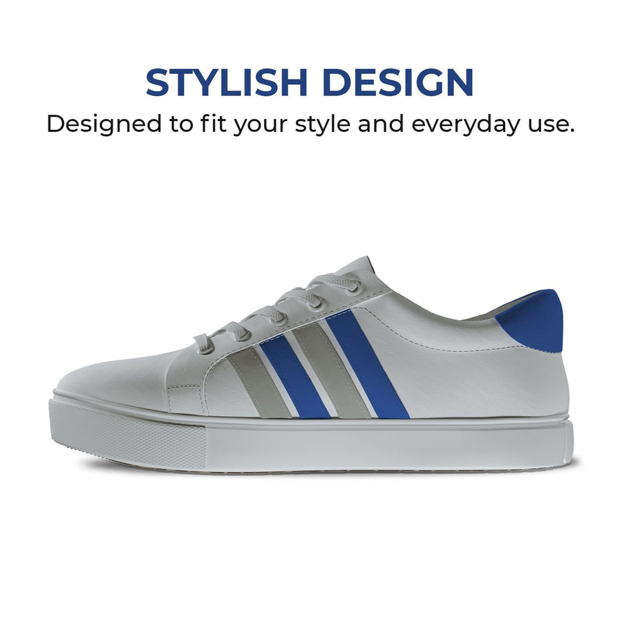 Arctic Stripe, Casual White Sneaker Shoes for Men